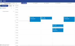 Kalender des Kundenportals