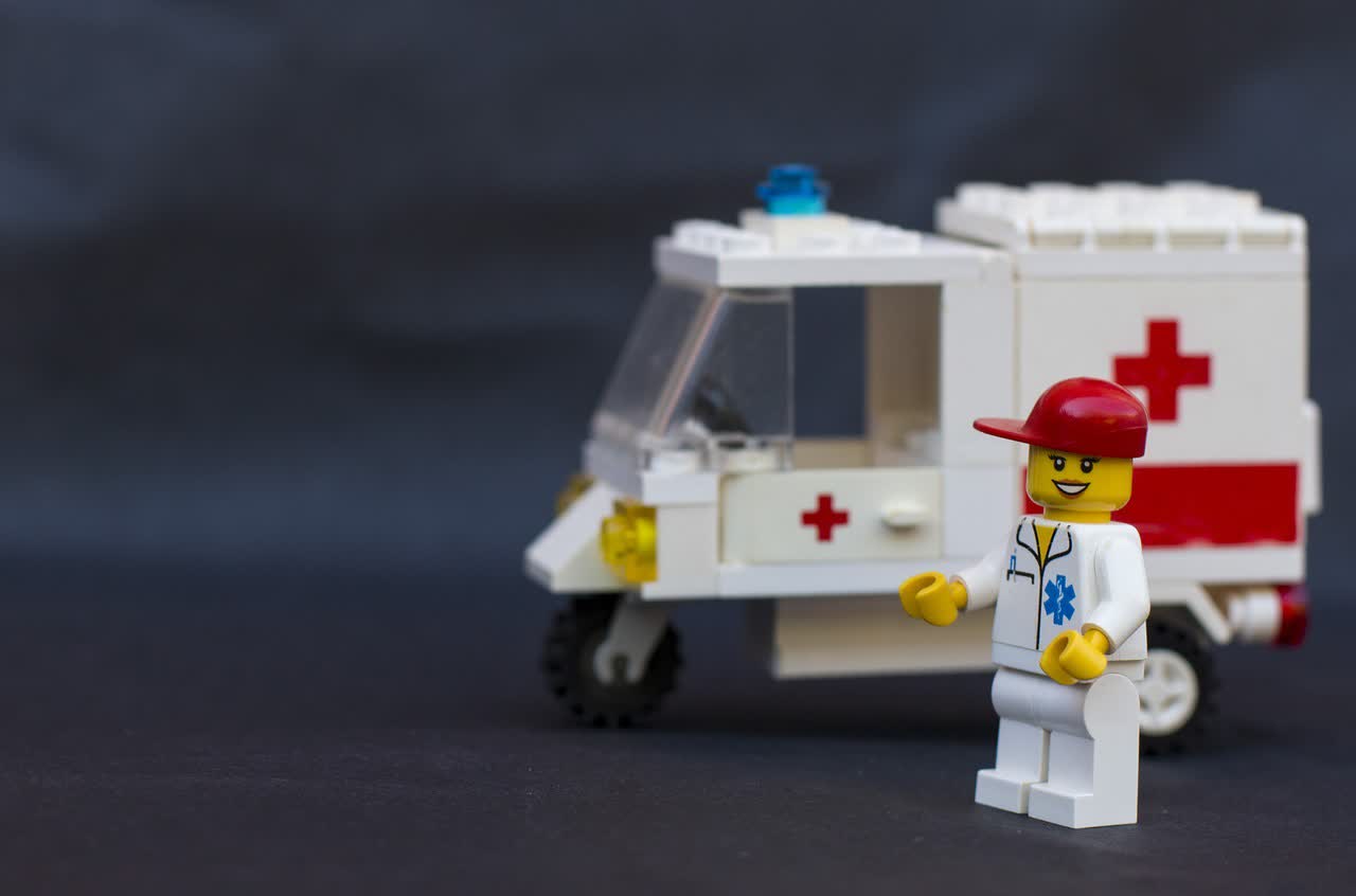 Klemmbaustein Krankentransport