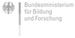 Logo des Bundesministeriums für Bildung und Forschung mit dem deutschen Adler und dem Text „Bundesministerium für Bildung und Forschung“.